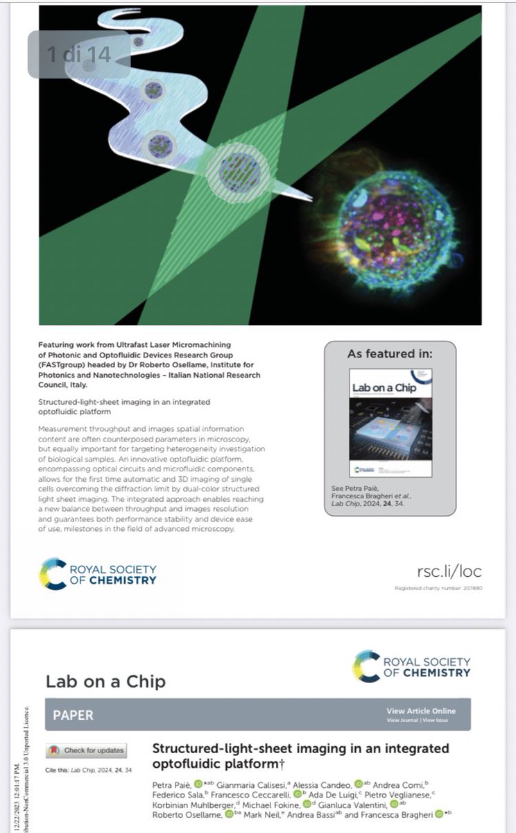 Structured light sheet imaging on a chip! 🤩Just published on <a href="/LabonaChip/">Lab on a Chip</a>! 🤩Check it out! <a href="/EuProchip/">prochip.eu</a> <a href="/bragheri/">Francesca Bragheri</a> <a href="/AndreaBassi78/">Andrea Bassi</a> <a href="/AlessiaCandeo/">Alessia Candeo</a> <a href="/GianmariaCal/">Gianmaria Calisesi</a> <a href="/CeccarelliFran1/">Ceccarelli Francesco</a>