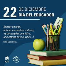 Muchas felicidades para todos los educadores cubanos en este día tan especial.