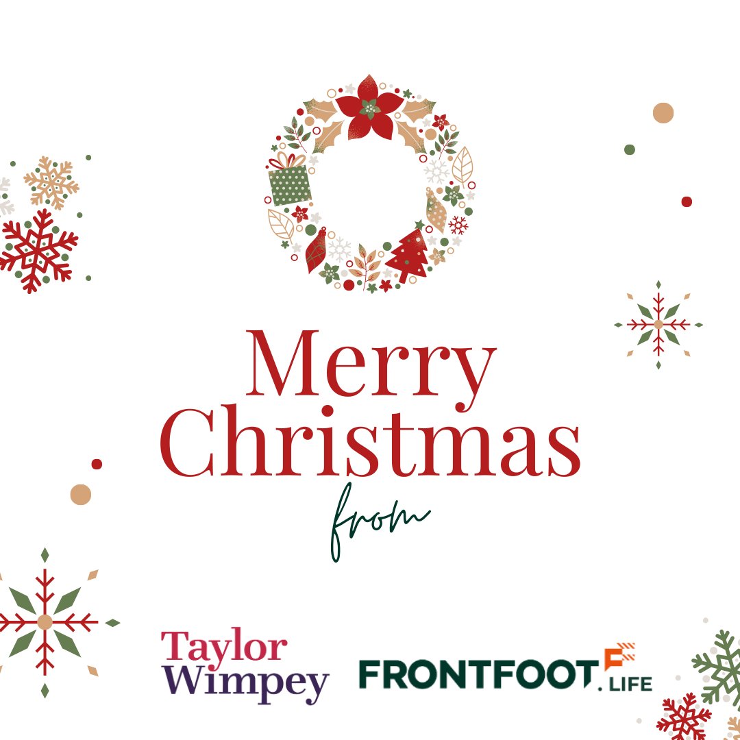 Wishing you a very merry Christmas and a positive start to 2024 from all of us at FrontFoot and our partners at Taylor Wimpey. Here's to a happy and successful New Year ahead. 🎄 . . . #frontfoot #frontfootjobs #frontfootlife #taylorwimpey #christmas #christmas2023 #christmas2023