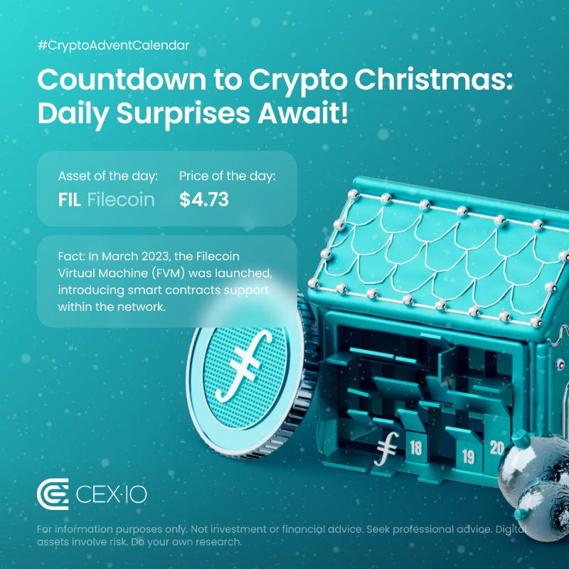 cex_io's tweet photo. 🎄 #CryptoAdventCalendar — Filecoin (FIL).

🔄 Like &amp; retweet this post for a chance to win 1 FIL.

💹 Trade $FIL on Exchange Plus — https://t.co/y5pFpn1PiY

Exchange Plus is currently not available in the U.S.

@Filecoin #FIL