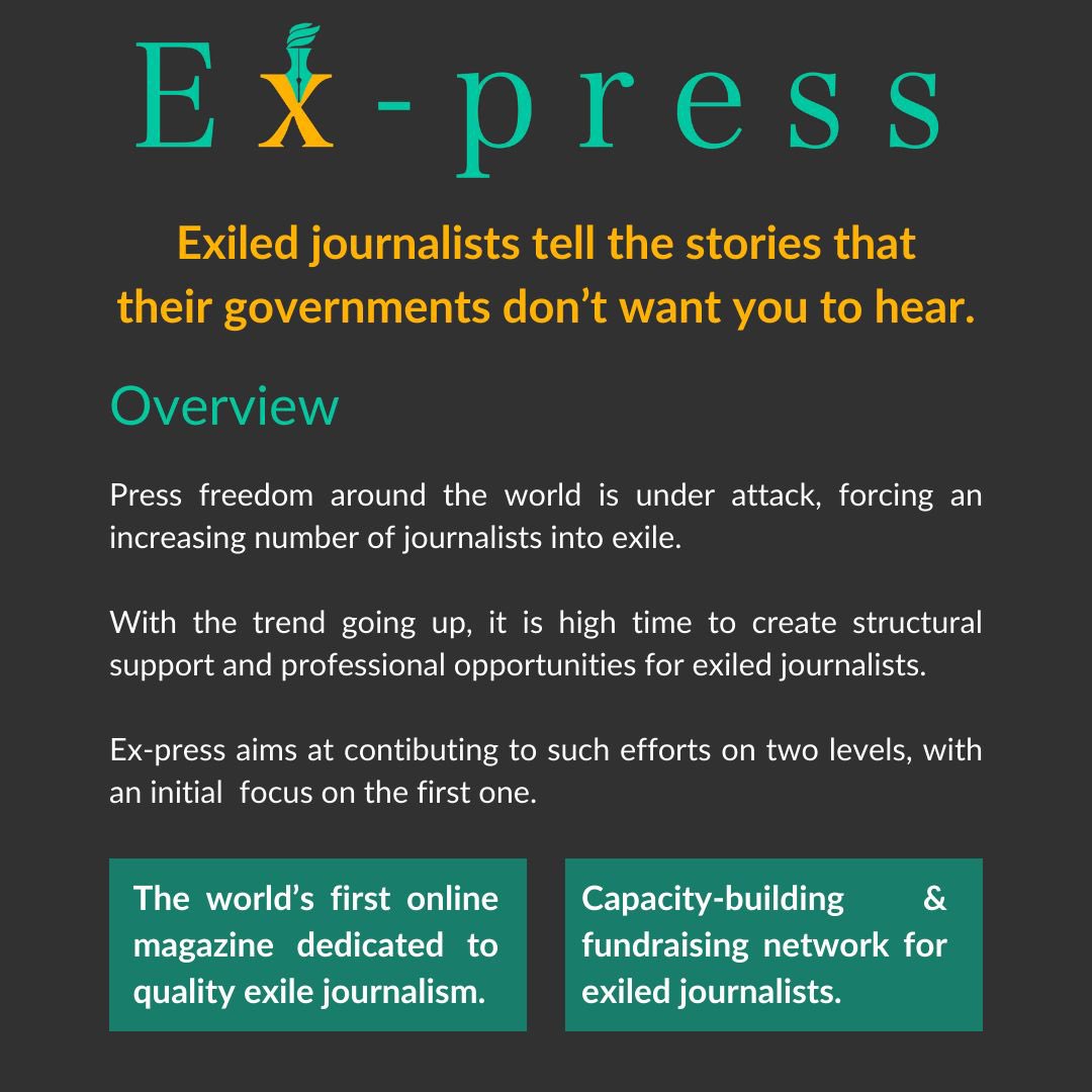 ex_press_mag's tweet photo. We end the year on the same trend we started on: growing repression of the free press, increasing numbers of journalists forced to flee, and a need for structural support of #exile #journalism.

We stay devoted to our mission and will keep you updated about our project next year! https://t.co/nsF2XB49Dc