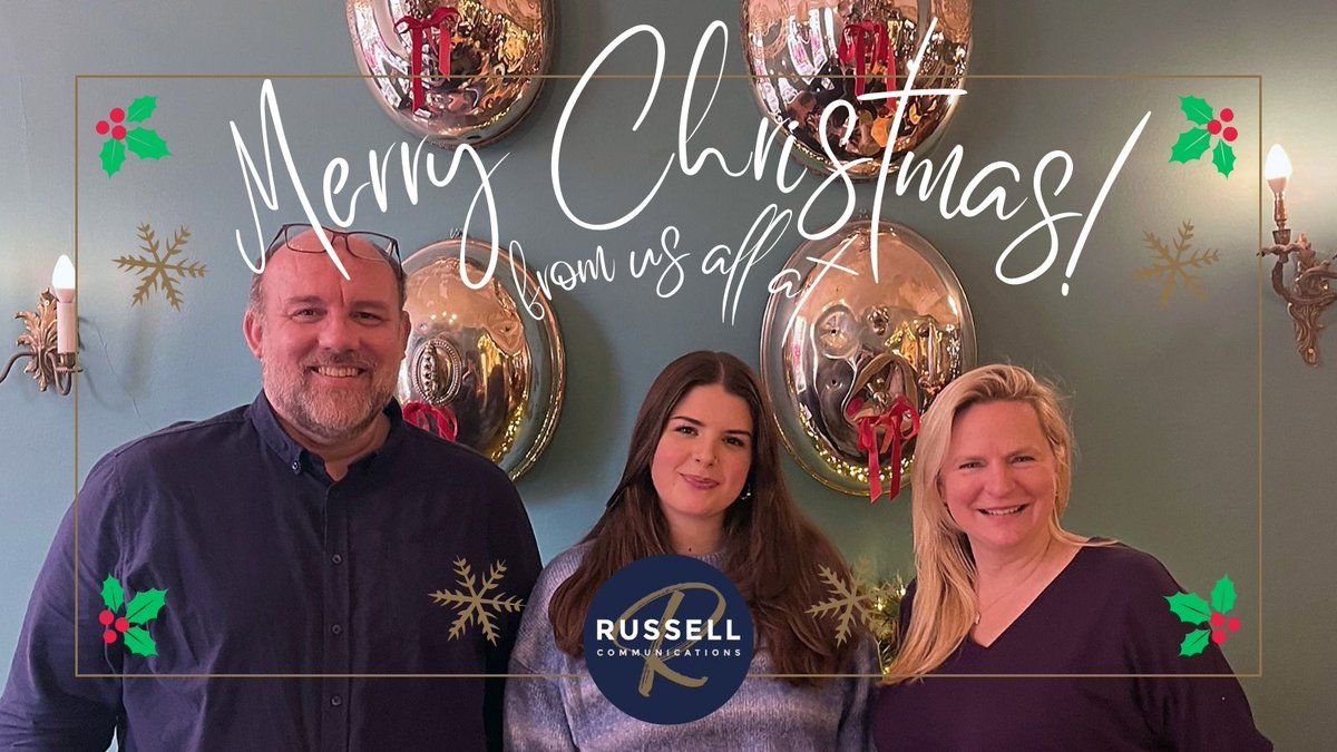 Merry Christmas🎄and Happy New Year🎆from everyone at Russell Communications!

#russcomms #Christmas #pr #newyear #reputationmatters #russellcommunications #russellcomms