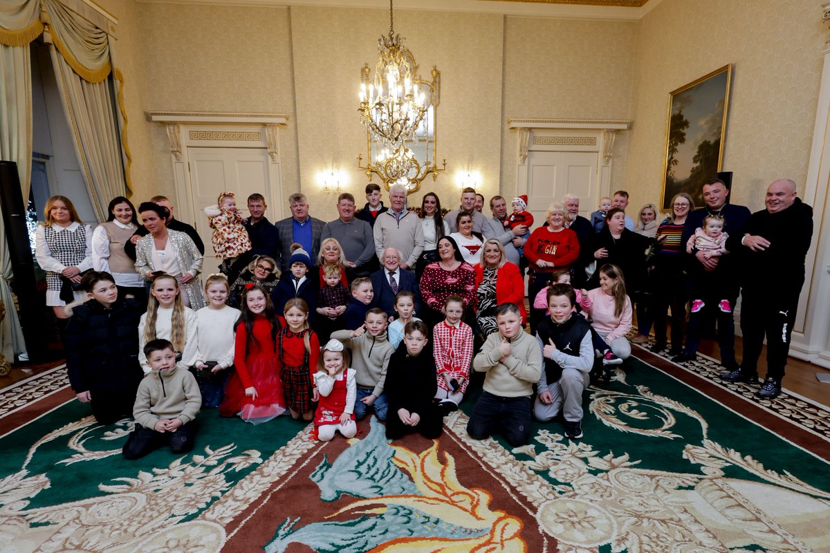 PresidentIRL's tweet image. President Higgins yesterday met with members of Southside Travellers Action Group, who presented him with a handmade barrel wagon made by young Travellers who attend a woodwork workshop at Hazel House in Tibradden, Co Dublin. The wagon contains a light as a message of love.
