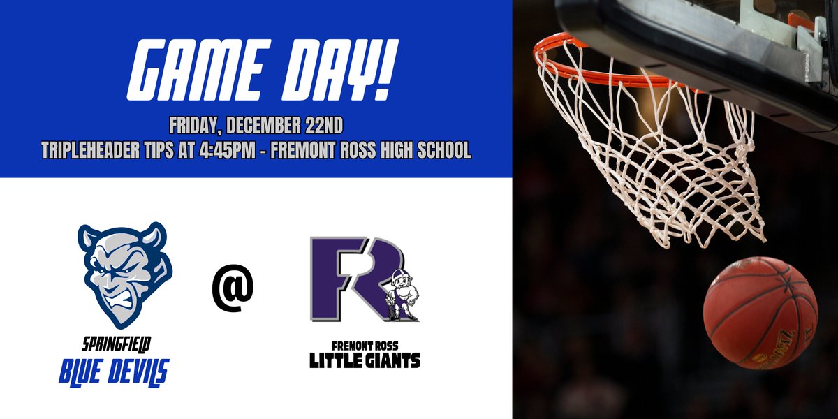 BlueDevil_Hoops's tweet image. Game #6 on the road!
      
Tickets can be purchased at the gate or online  
littlegiantathletics.com/tickets/

@sfieldathletics @DevilsSection 

#StayInTheFight