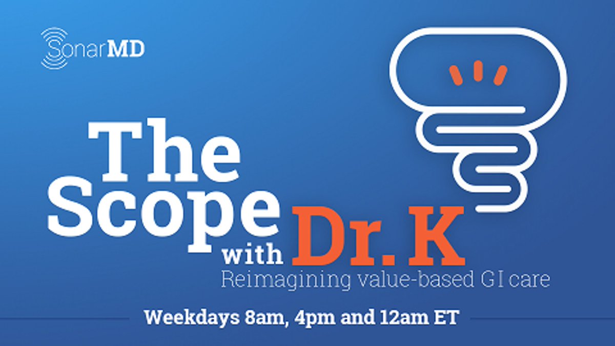 HCNowRadio's tweet image. Listen in as Dr. K @lrkosinski, @SonarMD, brings #patients, providers &amp;amp; #payers together to reimagine GI care in America; Guests discuss emerging trends, care &amp;amp; #paymentmodels, #tech, policies &amp;amp; more #SonarScope healthcarenowradio.com/programs/the-s…