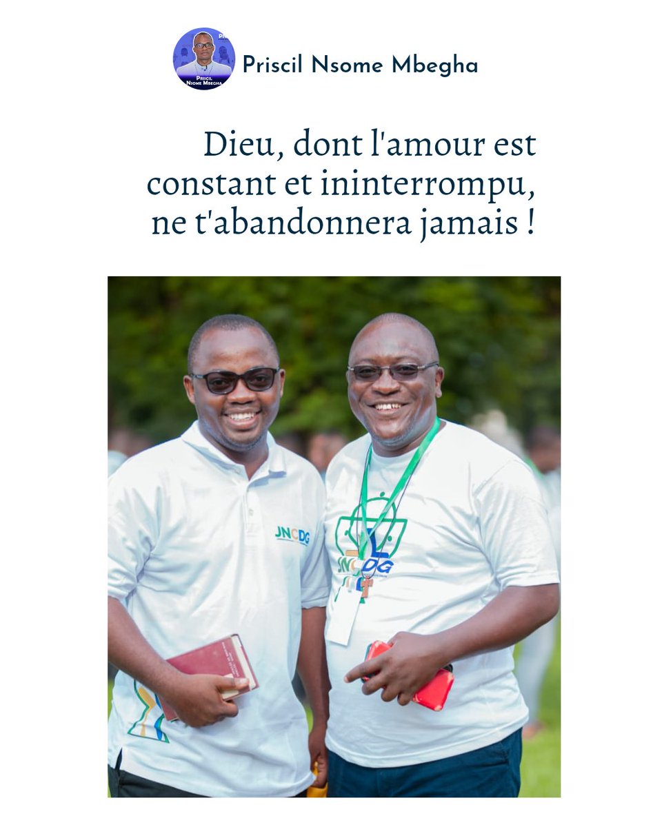 22|12|2023

Bonjour, Cher Ami !

Dieu, dont l'amour est constant et ininterrompu, ne t'abandonnera jamais !

Joyeux Anniversaire, Abbé #Jolyno !
Grâces et bénédictions. 
Fructueux ministère.  

#PNM #LeMaîtreEnABesoin #DieuNousAime #DieuNousSauve #DieuNAbandonnePersonne