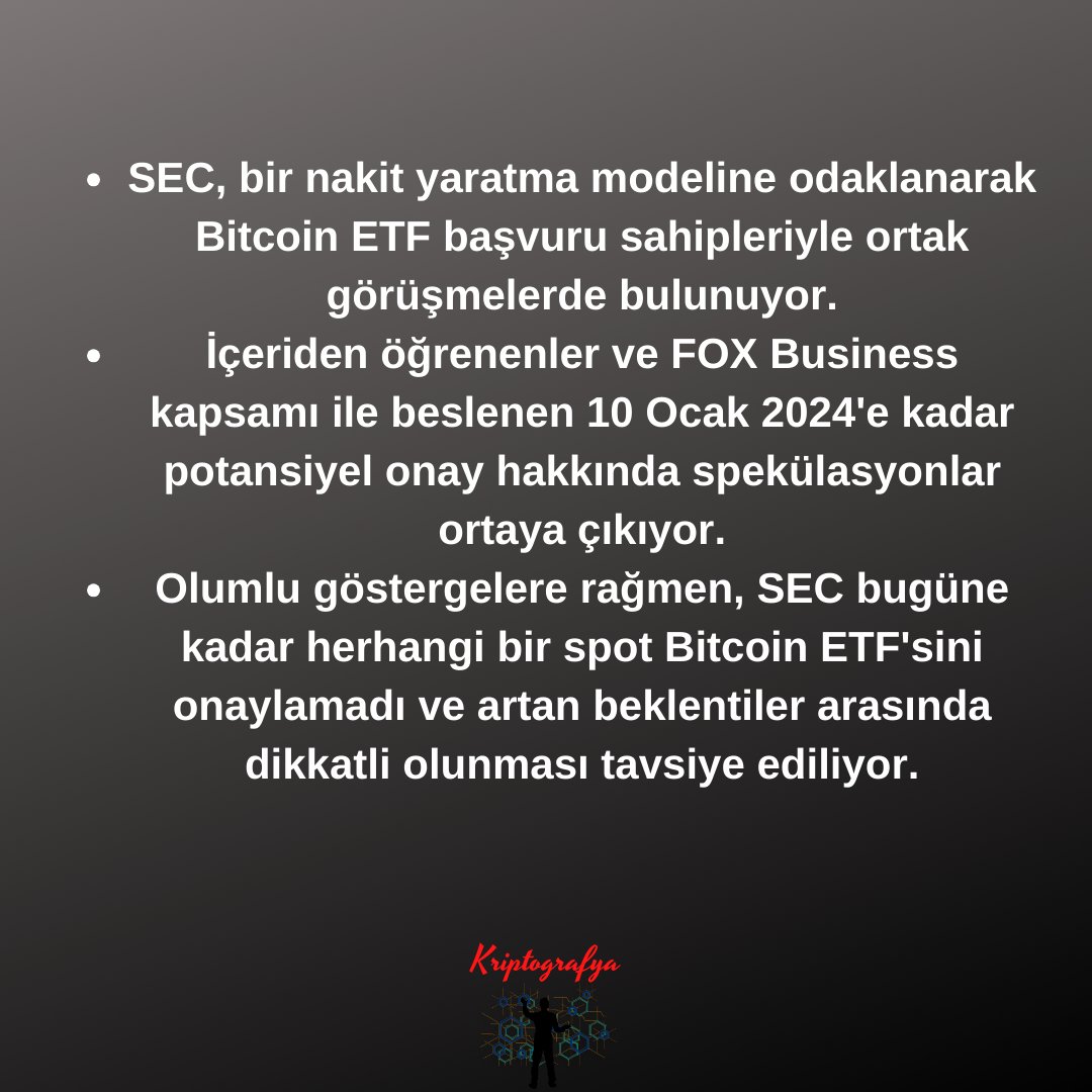 #SEC, ONAY SPEKÜLASYONLARI ARASINDA #Bitcoin  ETF BAŞVURU SAHIPLERIYLE ORTAK KONFERANS GÖRÜŞMESINE KATILIYOR!

Kriptografya piyasa içerisinde her gün haber akışını takip edip temel analizi yapar ve sizin için önemli olanı seçer!