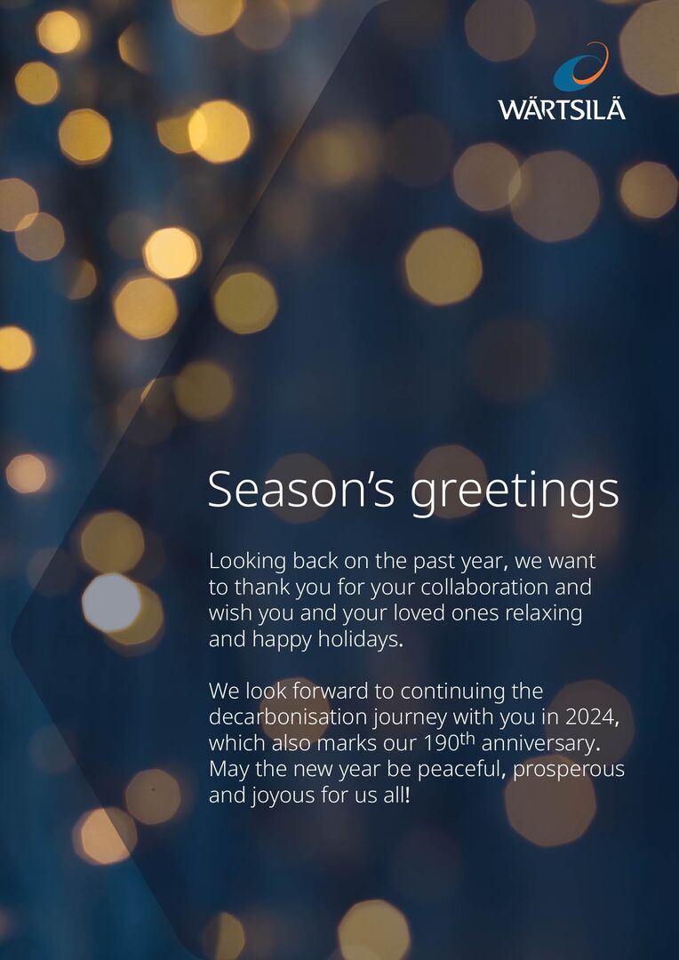 From all of us over at Wärtsilä Marine - we want to wish you a relaxing and joyful holiday season and a Happy New Year! ✨ #SeasonsGreetings #HappyHolidays #HappyNewYear