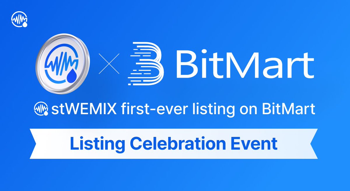 #stWEMIX First-ever listed on #BitMart! Celebrate with us through a series of special airdrop events. 🎉 💰 Earn rewards through various events starting Dec. 22, 2023! Dive into the details and join the fun! 1️⃣ Welcome Party Event : support.bitmart.com/hc/en-us/artic… 2️⃣ Fixed Savings…