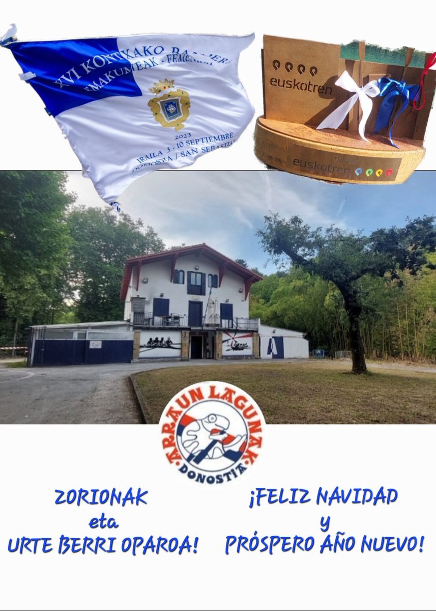 Lugañene baserritik Gabon Zoriontsu eta Urte Berri oparoa opa dizuegu ARRAUN zale guztiei!!!

💙🤍💙🤍💙♥️🌲

¡Desde el caserío Lugañene os deseamos Feliz Navidad y próspero Año Nuevo a tod@s l@s ARRAUN zales!

AUPA ARRAUN!!!!