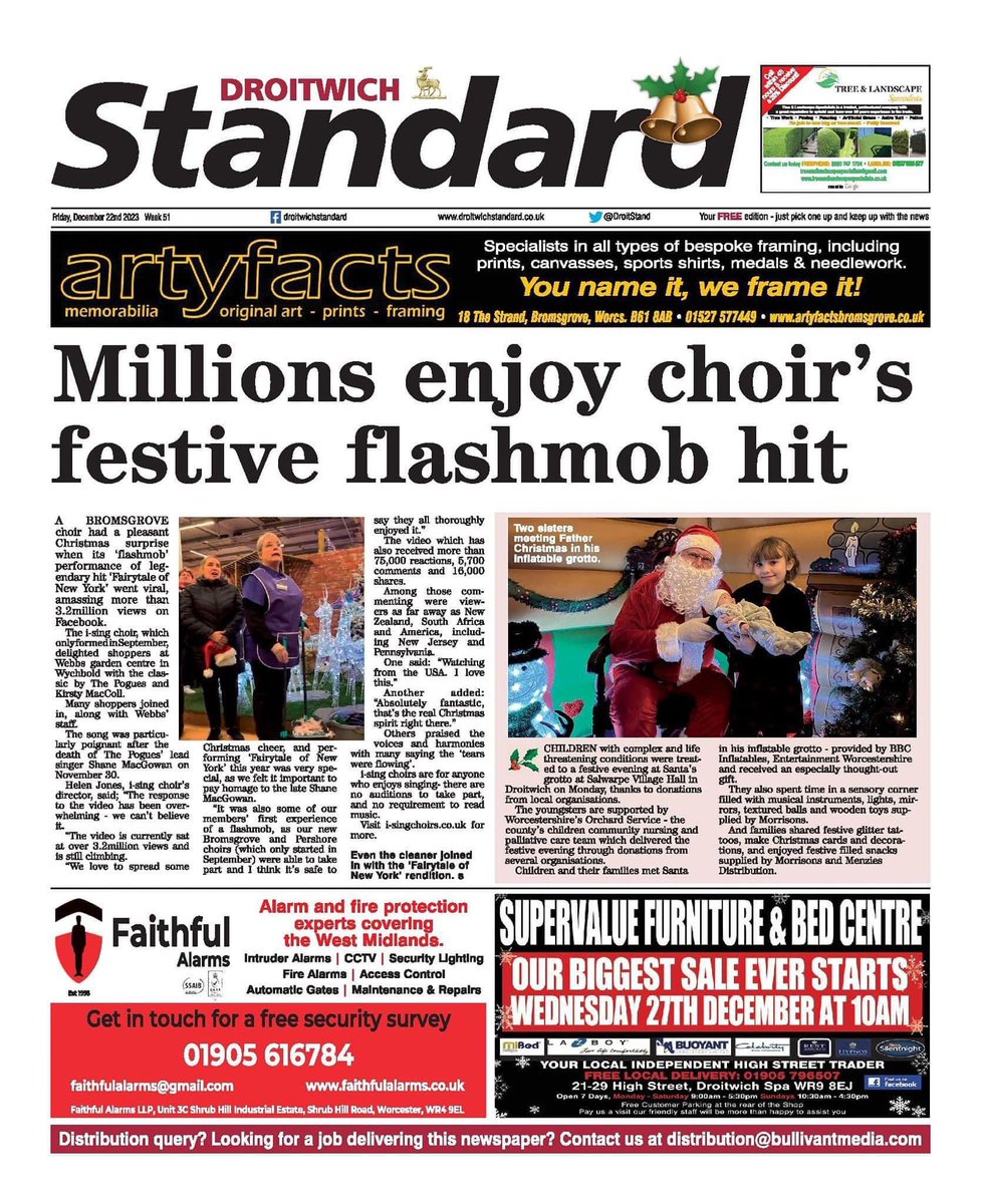 What a week- 4 million views as of this morning! We have been so overwhelmed by the response!💜🎄

<a href="/bbchw/">BBC Hereford & Worcester</a> <a href="/DroitStand/">Droitwich Standard</a> <a href="/BromStandard/">Bromsgrove Standard</a> 
#choir #flashmob #droitwich #bromsgrove