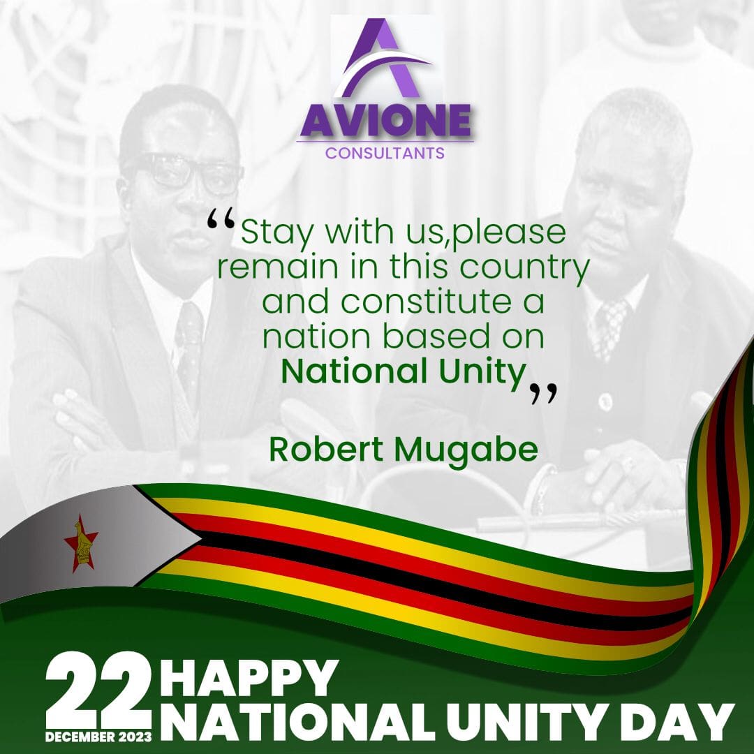 AvioneConsult's tweet image. Happy Unity Day, Zimbabwe! 🇿🇼 
#StrengthInUnity #ZimbabweUnity #AvioneConsultants