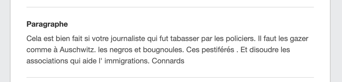 Utopia_56's tweet photo. La loi immigration, c'est aussi donner le champ libre à ces messages de haine. https://t.co/tbR5JVezZ4