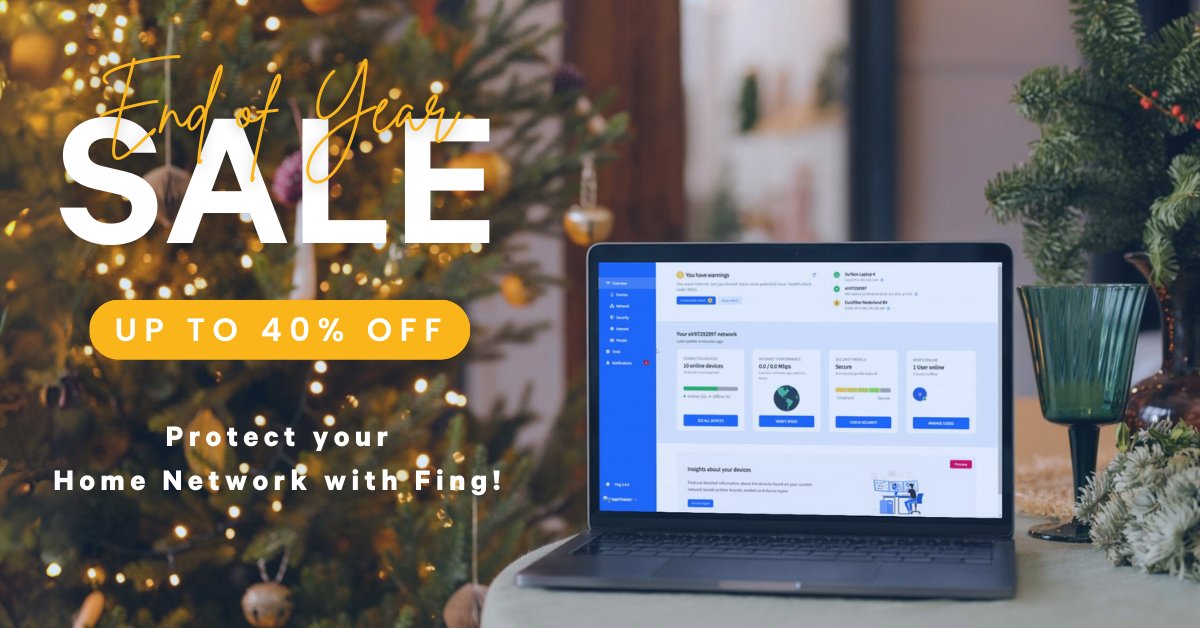 🎉 Ring in the New Year with Fing's Exclusive End of Year Promo! ✅ Advanced Device Recognition ✅ Block Unknown Device ✅ Parental Control ✅ Hidden Camera Detector 🎁 LIMITED TIME OFFER! Don't miss out on the savings and get 40% off! fing.com/products/fing-…