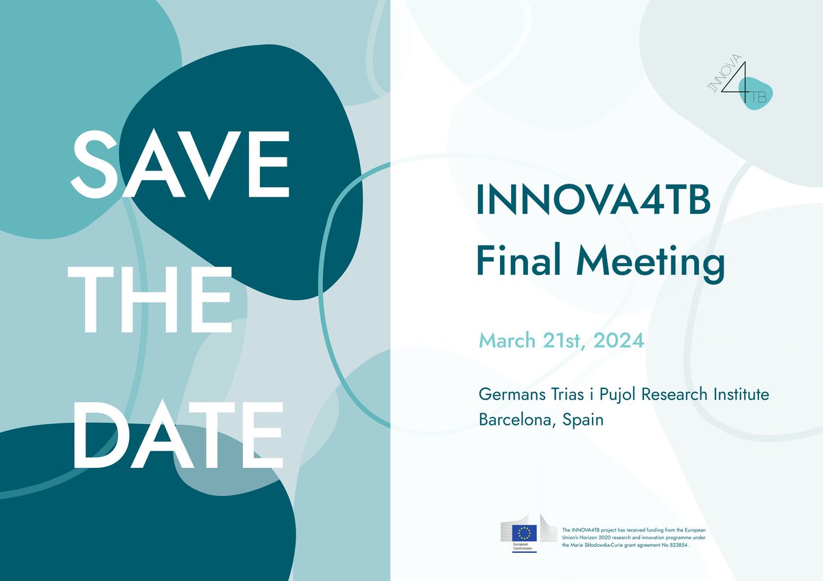 Before going on Christmas Holidays get your 2024 calendar - We have a date for our final meeting! It will take place on March 21st close to #WorldTBday in Barcelona, Spain at @GTRecerca. Save the date and see you there! #TB #tuberculosis