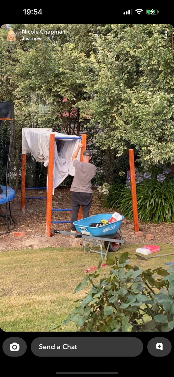 My friend has told her kids they are building a seat 😂😂 Reminds me of the time mum and dad surprised us with a basketball hoop in the backyard for Christmas but had to get the pole cemented in early… they told us it was for plumbing purposes and we believed them 😂😂