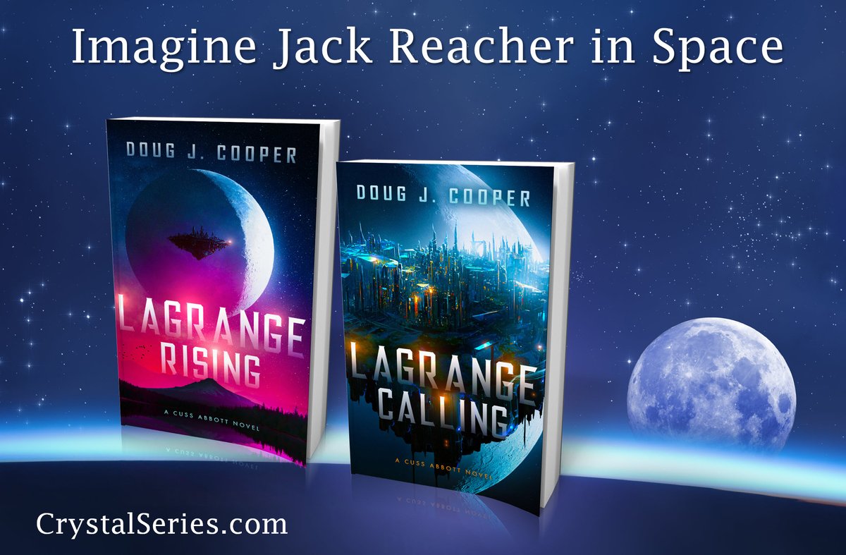 The Lagrange Series – read in any order! Marshal Cuss Abbott patrols a space city of two million residents, protecting the citizens, chasing criminals across worlds, dispensing justice. Amazon: amazon.com/Cuss-Abbott/dp… Author: crystalseries.com #SpaceOpera #CrimeFiction