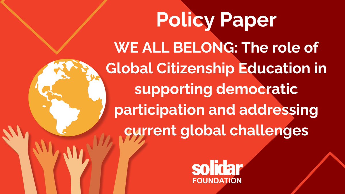 🤝 Discover how Global Citizenship Education (GCE) in formal, informal and non-formal education supports democratic participation and tackles global challenges. 📖 Read our paper on how GCE can shape the future of our democracy 🔗solidar.org/en/publication… #YearInReview 🌟