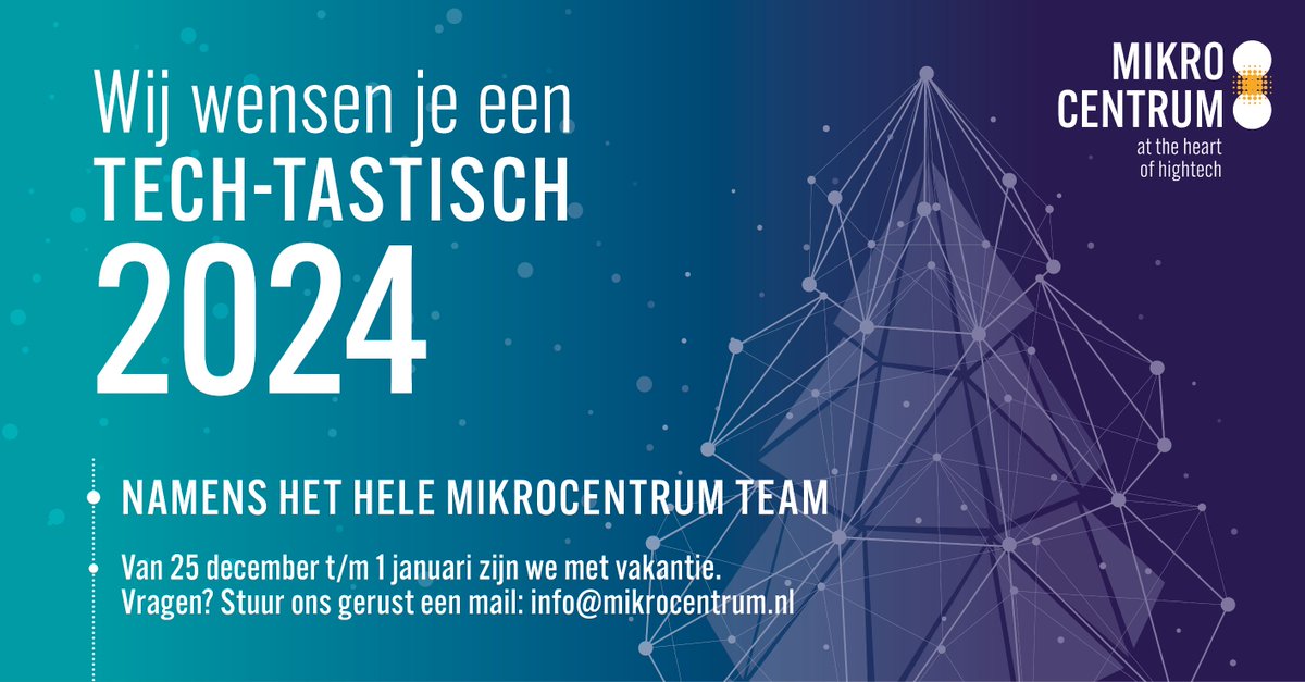 Na vandaag zijn we er een weekje tussenuit. We zien je graag weer in het nieuwe jaar en we wensen je prettige feestdagen en een goede jaarwisseling toe!🎄🍾