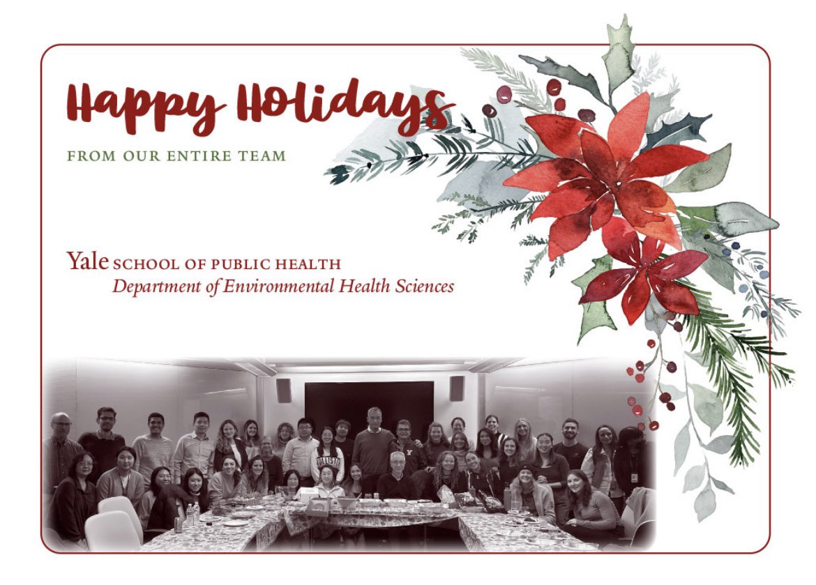 YaleDeptEHS (@yaledeptehs) on Twitter photo Season's greetings from the Department of Environmental Health Sciences at Yale School of Public Health. <a href="/YaleSPH/">Yale School of Public Health</a> <a href="/YaleEnvironment/">Yale School of the Environment</a> Season's greetings from the Department of Environmental Health Sciences at Yale School of Public Health. <a href="/YaleSPH/">Yale School of Public Health</a> <a href="/YaleEnvironment/">Yale School of the Environment</a>