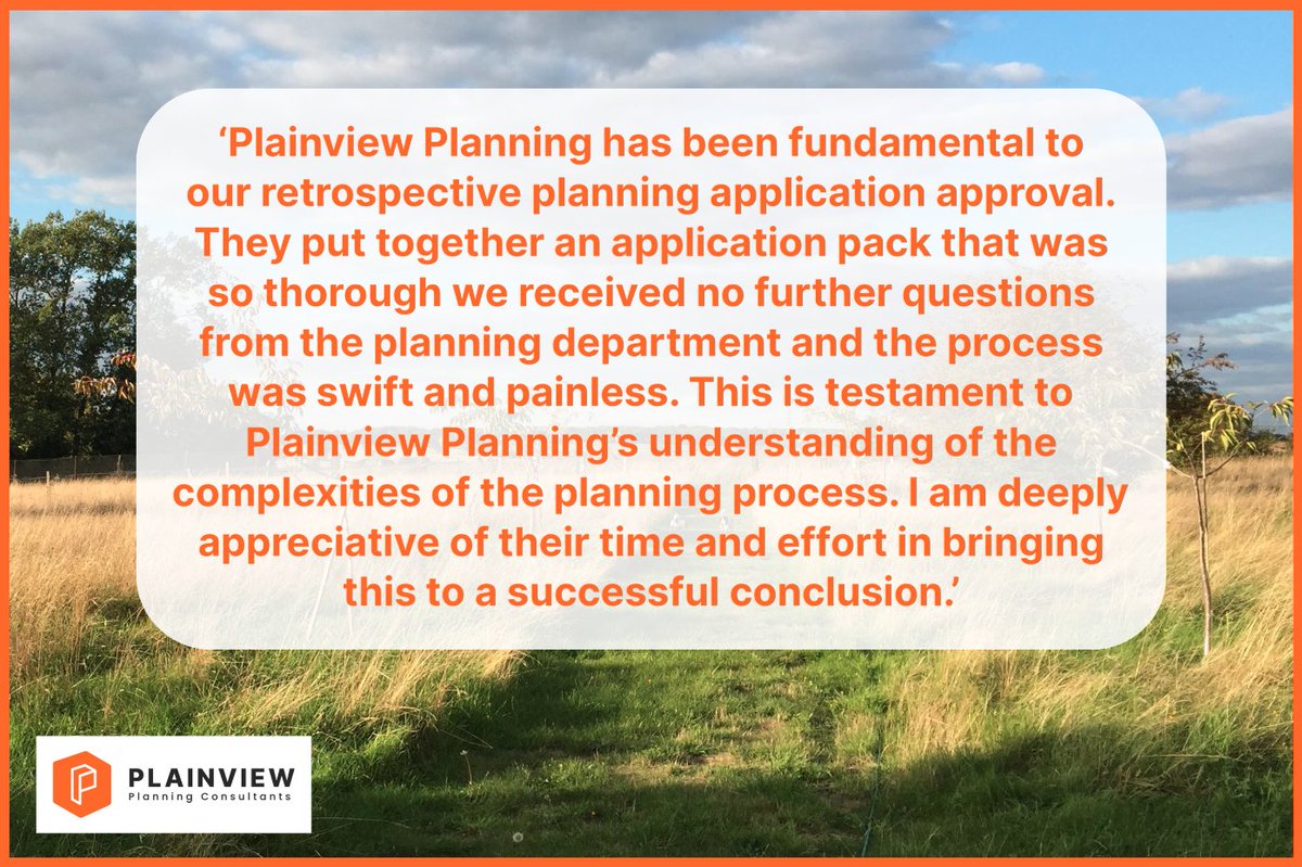 What a great way to end the year with feedback like this. Hats off to the team, especially Marcia who led on this project. And we are so pleased with the successful outcome for our client who can now rest easy knowing the situation on site is regularised #planning approved!