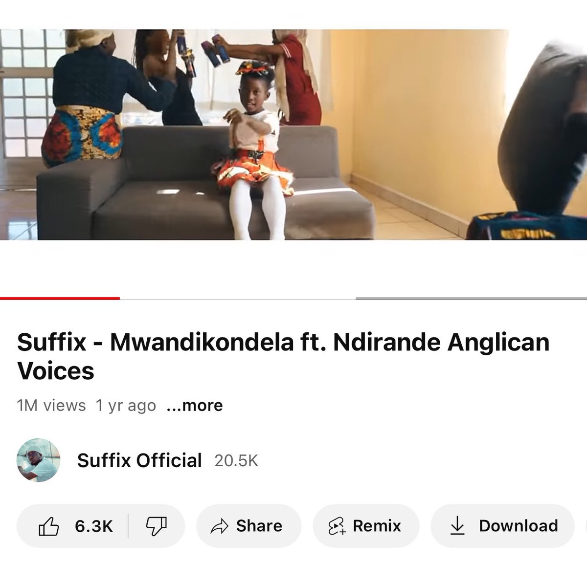 1 Million views on YouTube | Thank y’all #mwandikondera 🙏🏾