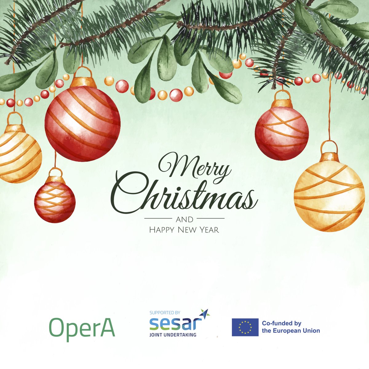 OperA_Sesar3's tweet image. 🎊 The OperA project team wishes you all a Merry Christmas and a Happy New Year! 🎅🎁🎊