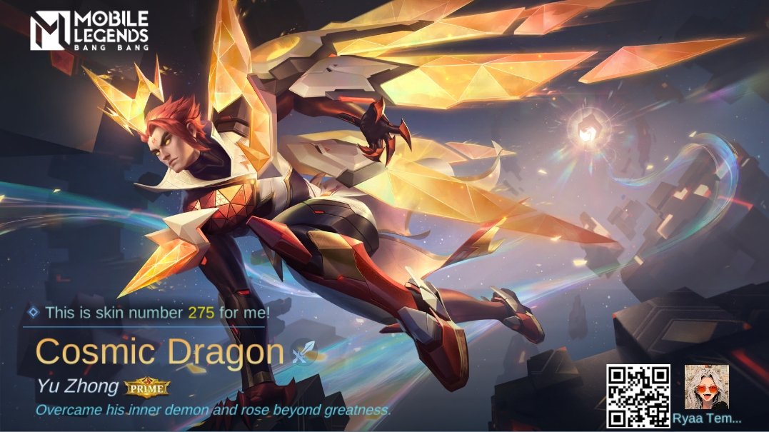 rennpendragon_'s tweet photo. I just obtained a new skin Cosmic Dragon in Mobile Legends: Bang Bang! Let's face off against the world's best MOBA players together! 
https://t.co/zZ5K9OBTWw https://t.co/HrnLiNE5yJ