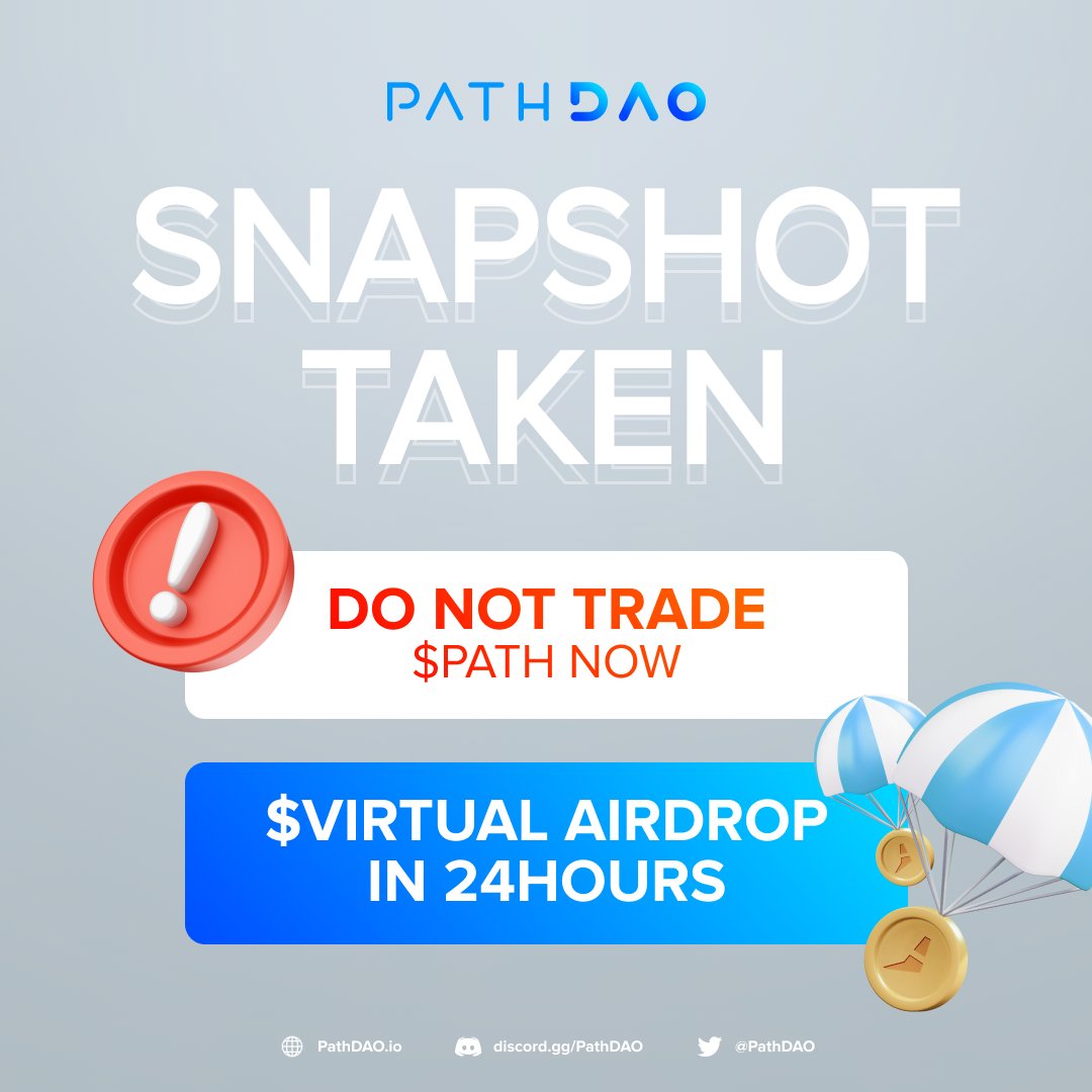 We are pleased to inform you that the snapshot for the migration from $PATH  to $VIRTUAL has been successfully completed as of Ethereum block 18840572.  Please be aware that the liquidity pools