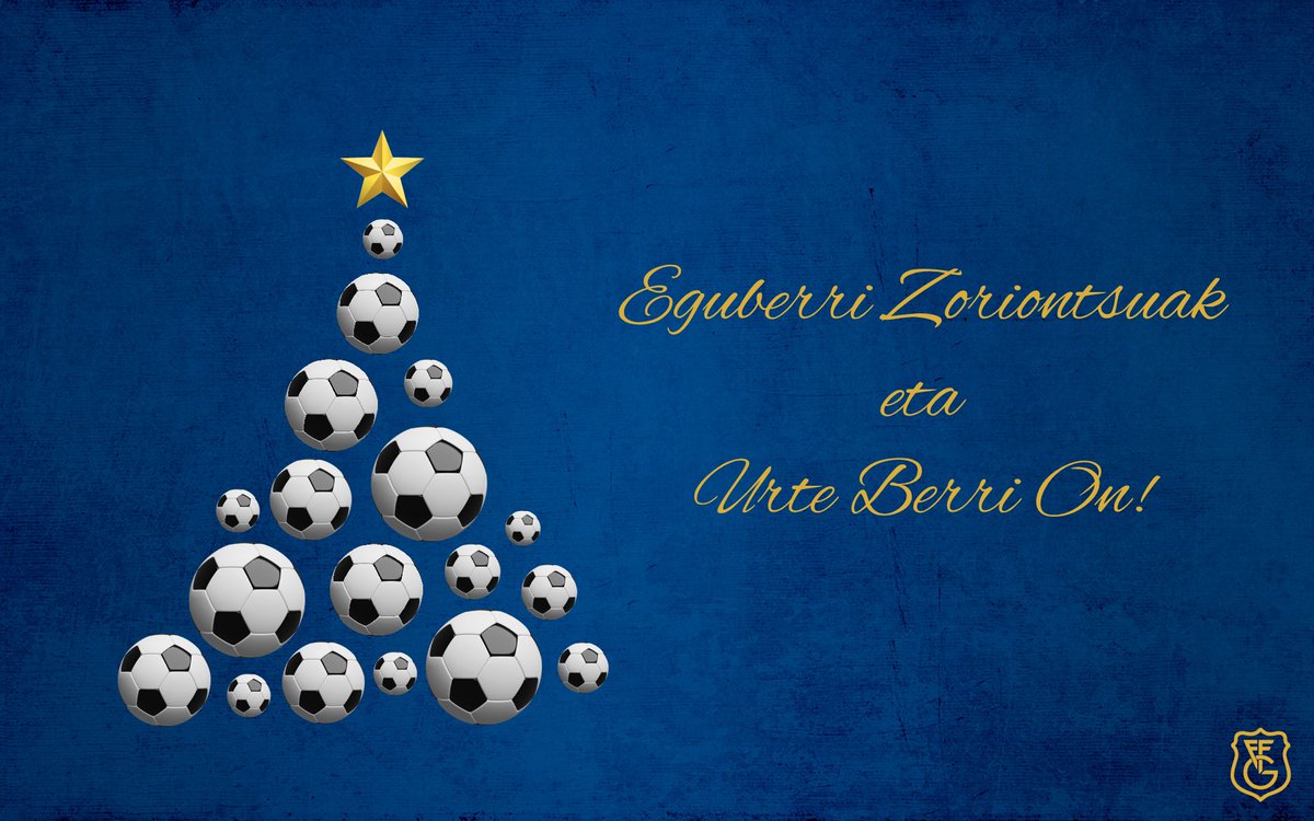 Gipuzkoako Futbol Federazioaren izenean, Eguberri Zoriontsuak eta Urte Berri On!

En nombre de la Federación Guipuzcoana de Fútbol, ¡Os deseamos una Feliz Navidad y Feliz Año Nuevo!