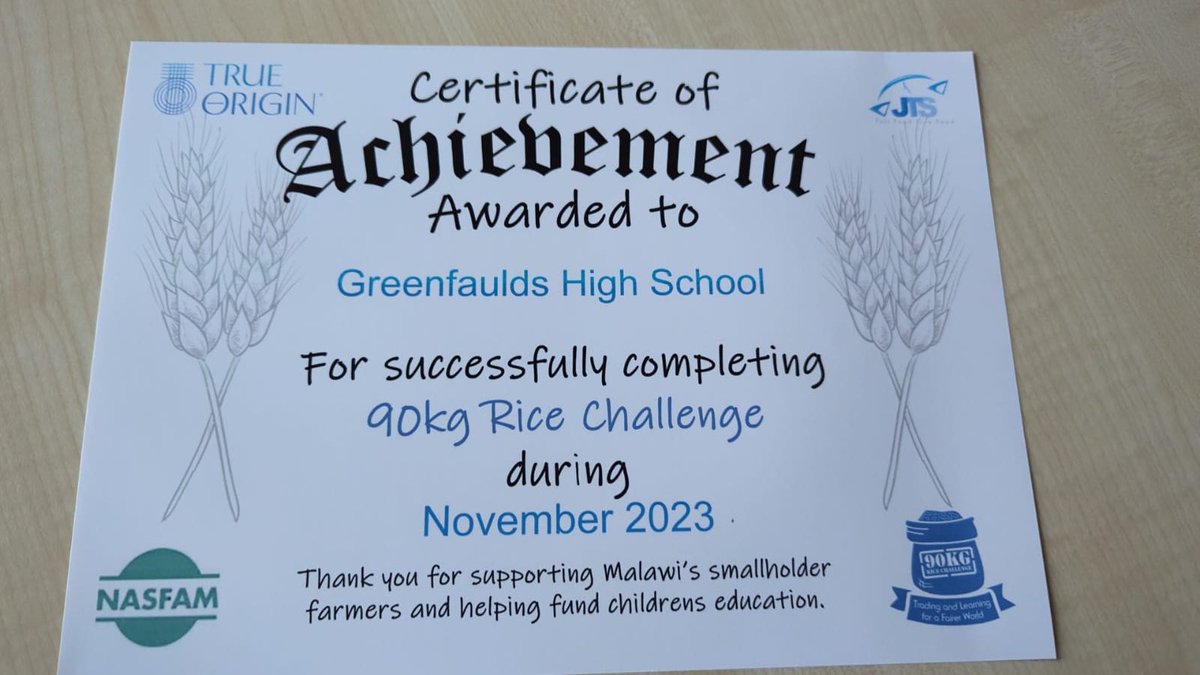 Challenge accomplished 🎉We took part in the 90kg Rice Challenge, advocating the Right to Education & doing our part to fund a child in Malawi to go to school 📚 Our rice & recipe book gift set was a hit at GHS 🤍 #Article28 @Greenfaulds_HS