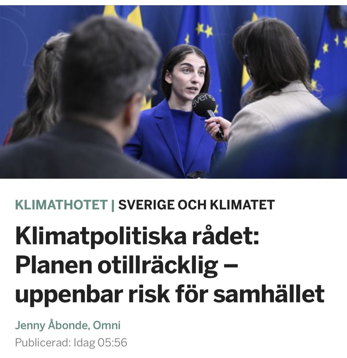 Våra folkvalda har makten att hejda klimatförändringarna, men väljer istället att öka utsläppen och utsätta oss för allvarliga risker