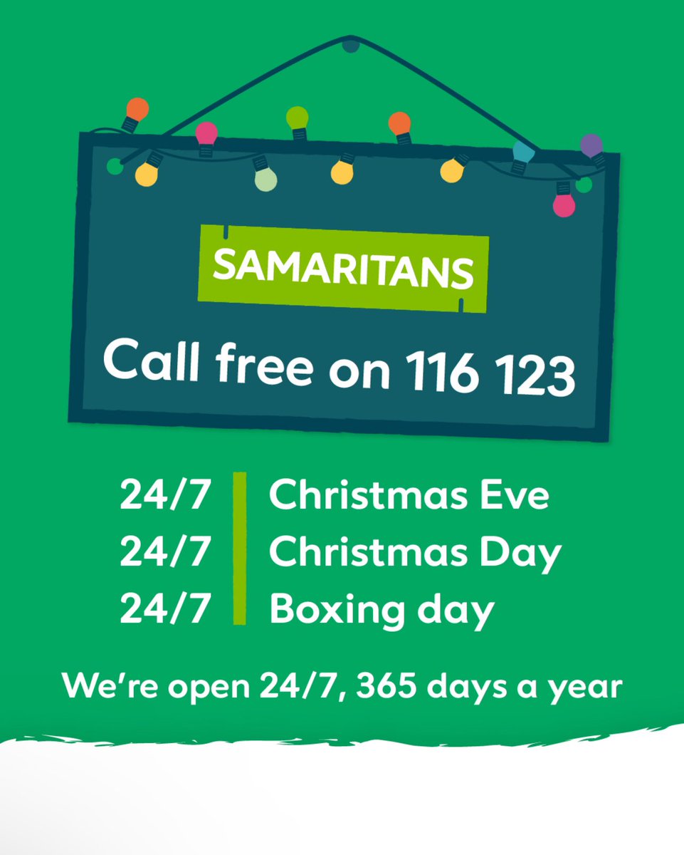 We are always open and always here - Please call us if you need to talk this Festive Season 💚 @BarnsleySamari1
