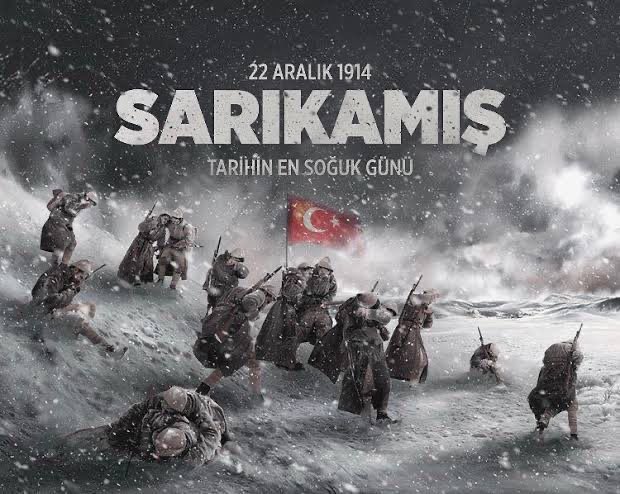 Allahuekber Dağları’nda bu vatan için şehadete kucak açan aziz şehitlerimizi; Sarıkamış Harekâtı’nın 1️⃣0️⃣9️⃣. yılında saygı, rahmet ve dualarla yâd ediyorum… #Sarıkamış