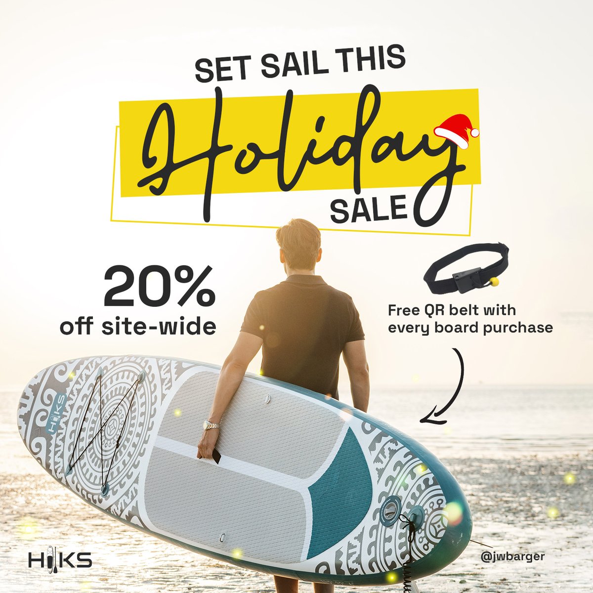 HIKS_SUP's tweet photo. From the solstice onwards, the light grows, and so does our passion for paddleboarding. ✨💦 

Here's 20% off EVERYTHING + a FREE QR belt with every board purchase only on https://t.co/NrYhXr7ku4 🛒 

SALE ENDS CHRISTMAS EVE, 12/24, at 11:59pm GMT! #holidaysale https://t.co/yKpLFD75OV