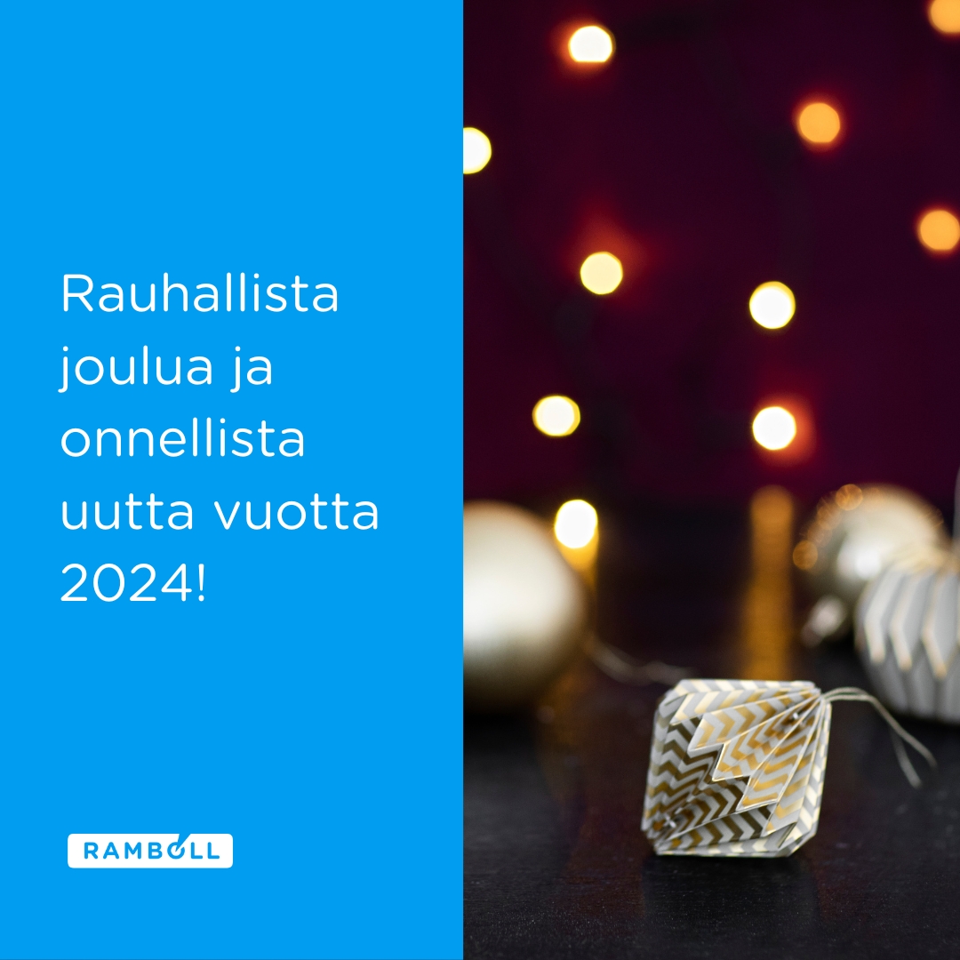 Lämmin kiitos asiakkaillemme ja yhteistyökumppaneillemme kuluneesta vuodesta. Toivotamme rauhallista joulunaikaa ja menestystä vuodelle 2024!💙

Tänä vuonna olemme mukana tukemassa 10 000 eurolla suomalaista syöpätutkimusta @syopasaatio'n kautta.

#Rambollaiset