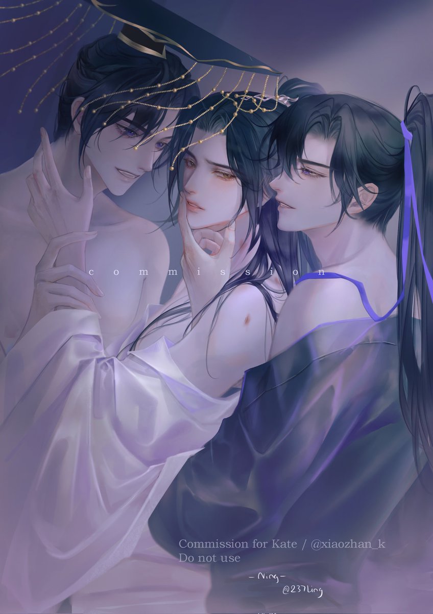 Threesomes. 🔥 Commission #TheHuskyAndHisWhiteCatShizun #ranwan #墨燃 #楚晚宁 #踏仙君 #2ha #commission