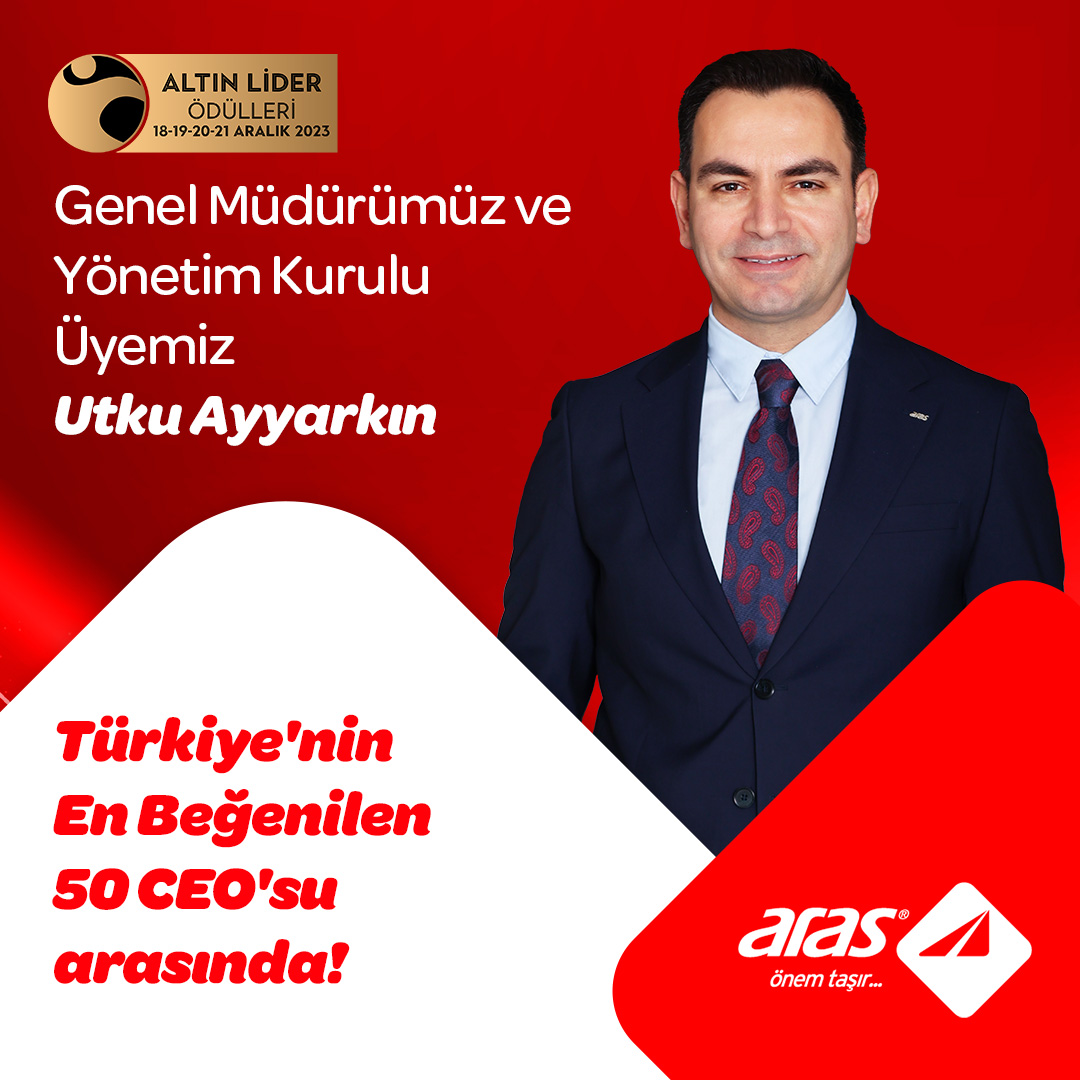 araskargo's tweet photo. Türkiye’de iş dünyasının en başarılı isimlerinin, iş dünyasının ortak aklı ile belirlendiği Altın Liderler Ödülleri’nde; Yönetim Kurulu Üyemiz ve Genel Müdürümüz @utkuayyarkin 'ın, https://t.co/IxGWDZxZPX