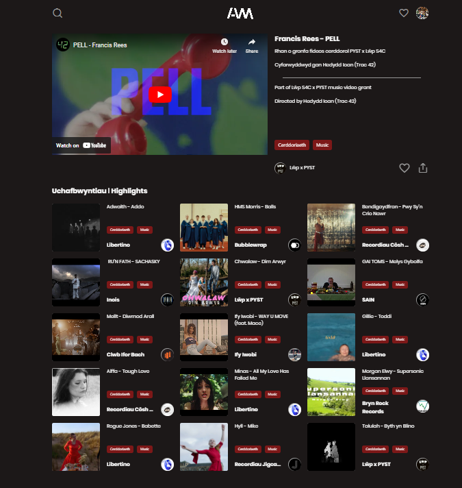 🎸MUSIC VIDEO TAKEOVER📽️

🔹Diwrnod Arall - @MelltCerdd (<a href="/ClwbMusic/">Clwb Music</a>)
🔸Melys Gybolfa - <a href="/gaitoms/">Gai Toms</a> (<a href="/Sainrecords/">Sain</a>)
🔹Dim Arwyr - <a href="/Chwalaw_Music/">Chwalaw</a> (<a href="/LwpS4C/">Lŵp</a> x <a href="/pystpyst/">PYST</a>)
🔸Toddi - GILLIE (<a href="/LibertinoRecs/">Libertino</a>)

[3/4]

Tudalen flaen AM Homepage: amam.cymru