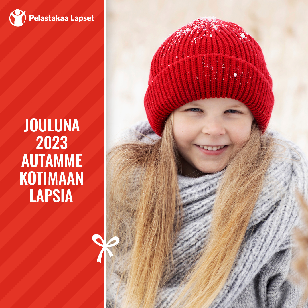 Toivotamme rauhallista joulua ja menestyksekästä uutta vuotta 2024! 🎄

Tänä jouluna tuemme Pelastakaa Lasten kotimaan työtä ❤️