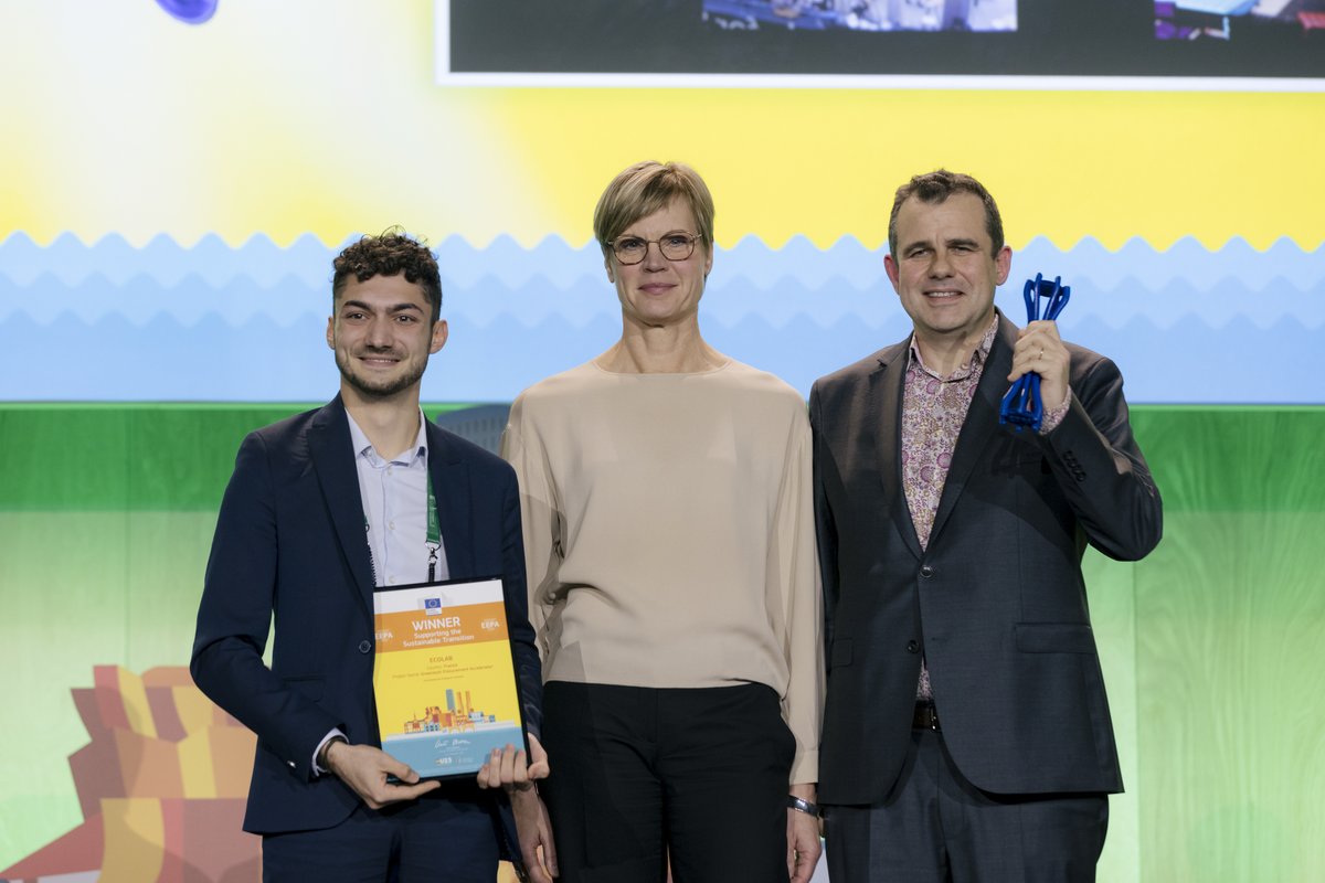 🌍🌿 Get inspired! Commend Greentech Procurement Accelerator - ECOLAB from France 🇫🇷, winners in Supporting the Sustainable Transition at #EEPA2023. They're leading the way in ecological transition. Want to relive the innovation? Click the link now 👇 single-market-economy.ec.europa.eu/news/conversat…