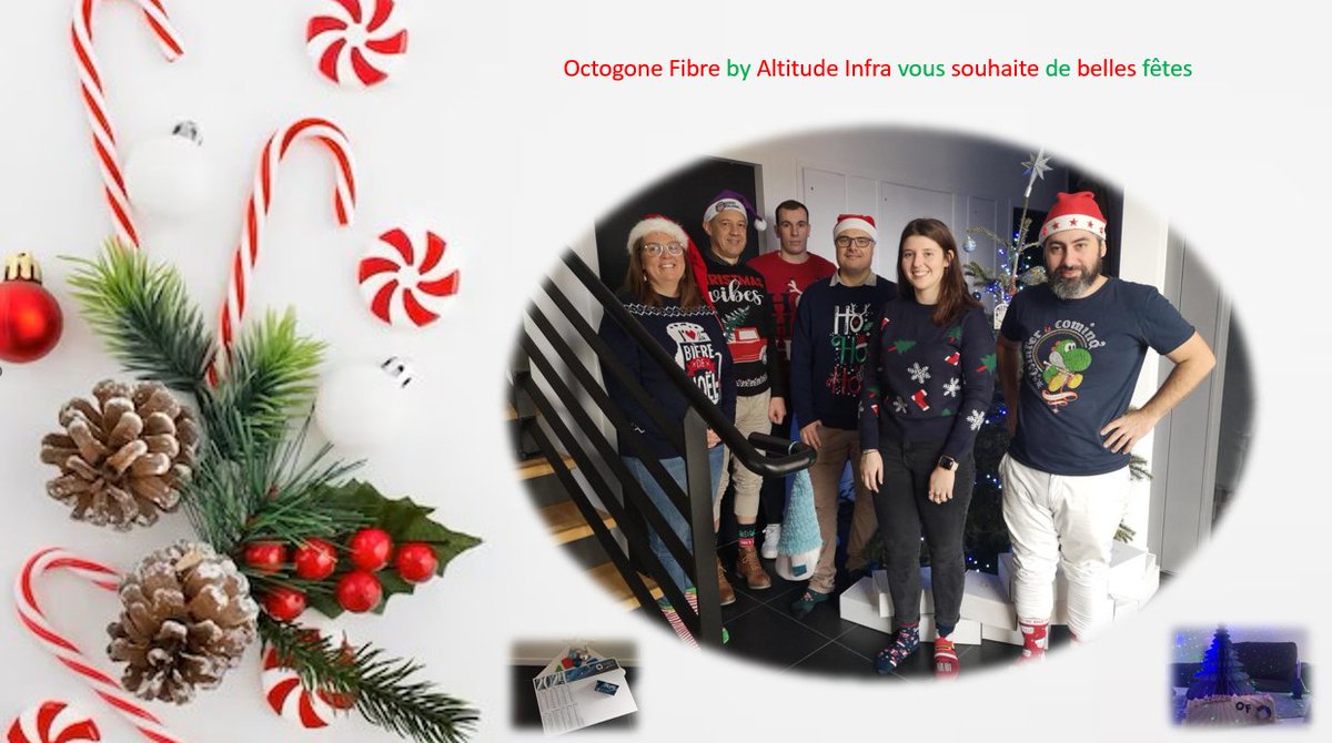 [NOEL] 🎄🧑‍🎄Toute l'équipe @OctogoneFibre by @altitudeinfra vous souhaite un Joyeux Noël Fibré