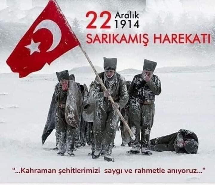 Bu gün üşüyormusunuz? Bu Vatan uğruna donarak Can veren Kahraman Şehidlerimizi rahmetle minnetle dualarla anıyoruz Kabriniz pir nur mekânınız cennet olsun inşallah 😥🤲 #22AralıkSarıkamışHarekatı