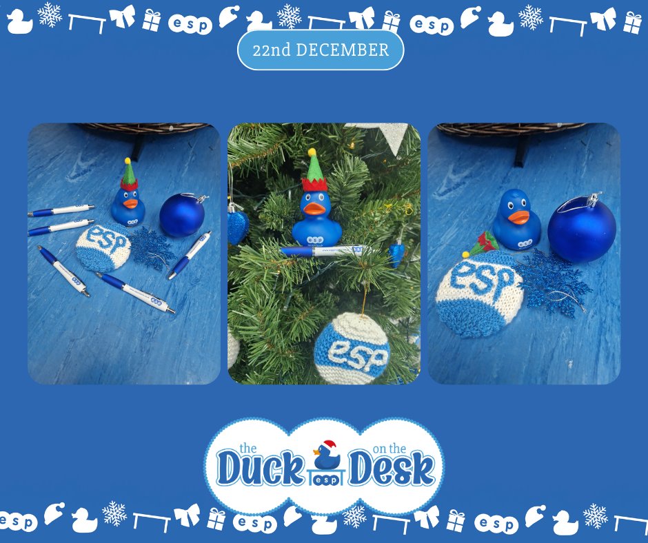 Security_ESP's tweet image. ITS THE FINAL WORKING DAY BEFORE CHRISTMAS....3 DAYS TO GO...WHOS EXCITED!!
Missy Duck certainly is and she has been letting us know! She has been Rocking Around the Christmas tree and got a little carried away!!
Merry Christmas Everyone....
#espprojects #CORE #Christmas23