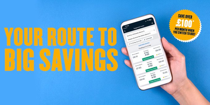 Switch to the express X74 bus from #Dumfries to #Glasgow for frequent service and significant savings. With extra 'me' time, you'll enjoy the journey like never before. Download our app now and join the money-saving revolution! stge.co/3TAtmav #SaveBig