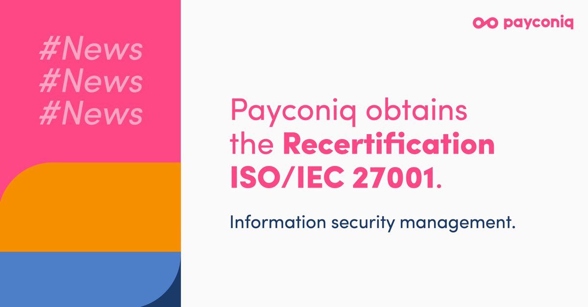 Payconiq is recertified for the ISO/IEC 27001 ✅ The internationally recognised ISO/IEC 27001 standard provides hashtag#Payconiq with the best practice framework for managing information security risks, including those relating to personal information and privacy. 🔐