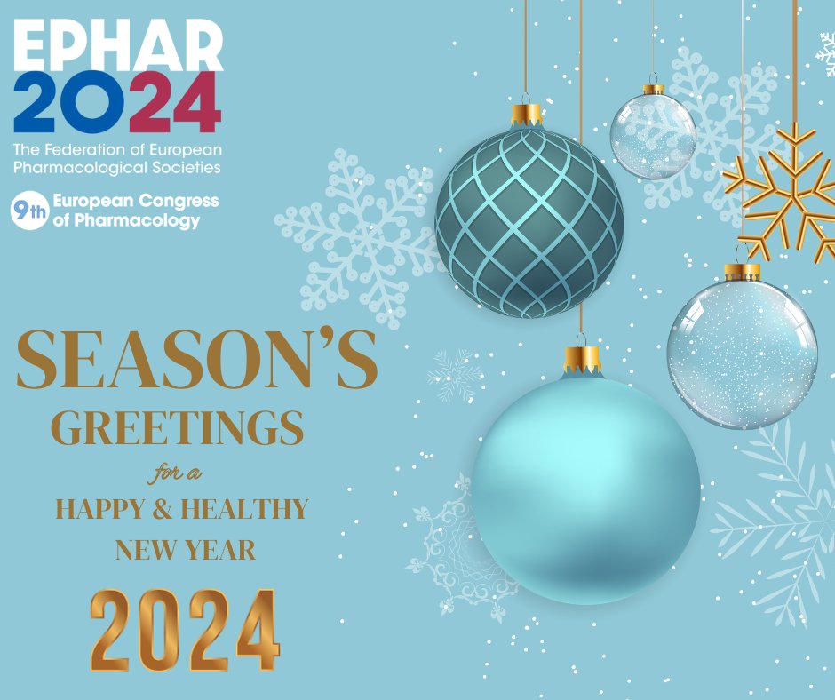 EPHAR 2024 - European Congress of Pharmacology (@ephar2024) on Twitter photo 🎄✨ Wishing a joyous holiday season filled with warmth, unity, and moments of reflection! Happy holidays and a prosperous New Year to you and your loved ones! 🎉🎁 #SeasonsGreetings #EPHAR2024
<a href="/AndreasPapapet1/">Andreas Papapetropoulos</a> 🎄✨ Wishing a joyous holiday season filled with warmth, unity, and moments of reflection! Happy holidays and a prosperous New Year to you and your loved ones! 🎉🎁 #SeasonsGreetings #EPHAR2024
<a href="/AndreasPapapet1/">Andreas Papapetropoulos</a>