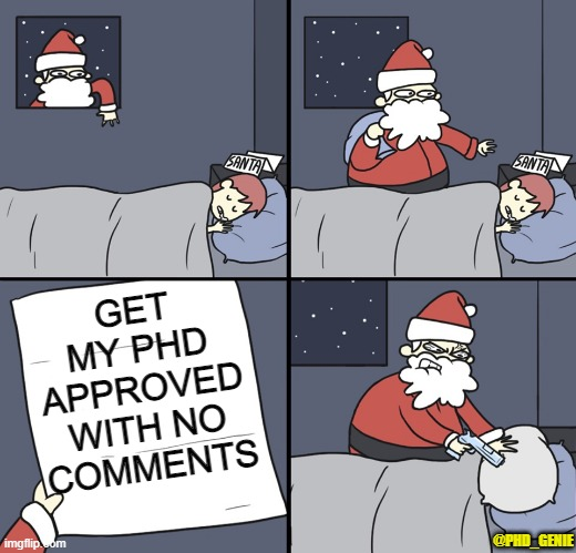 career_re's tweet photo. #AcademicTwitter Come on Santa!😂#phdvoice #phdlife @PhD_Genie https://t.co/8gzXM8J5pV