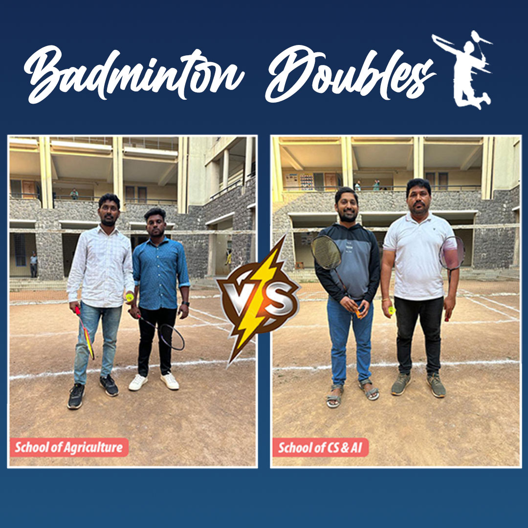 SR University's Interdepartmental Badminton Tournament Doubles Final! Huge congrats to Computer Science and AI for a  victory over Agriculture. Kudos to both teams for outstanding sportsmanship!

#SRU #Btech #CSAIvsAgri #DoublesFinal #TeamSpirit #BadmintonTournament
