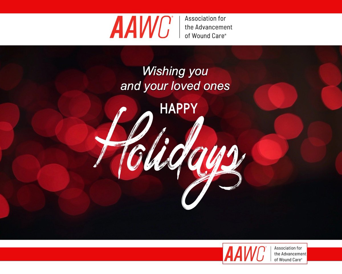Wishing all of our members, supporters,  patients and their loved ones a wonderful holiday season. #woundcare #woundhealing #inGoodCompany